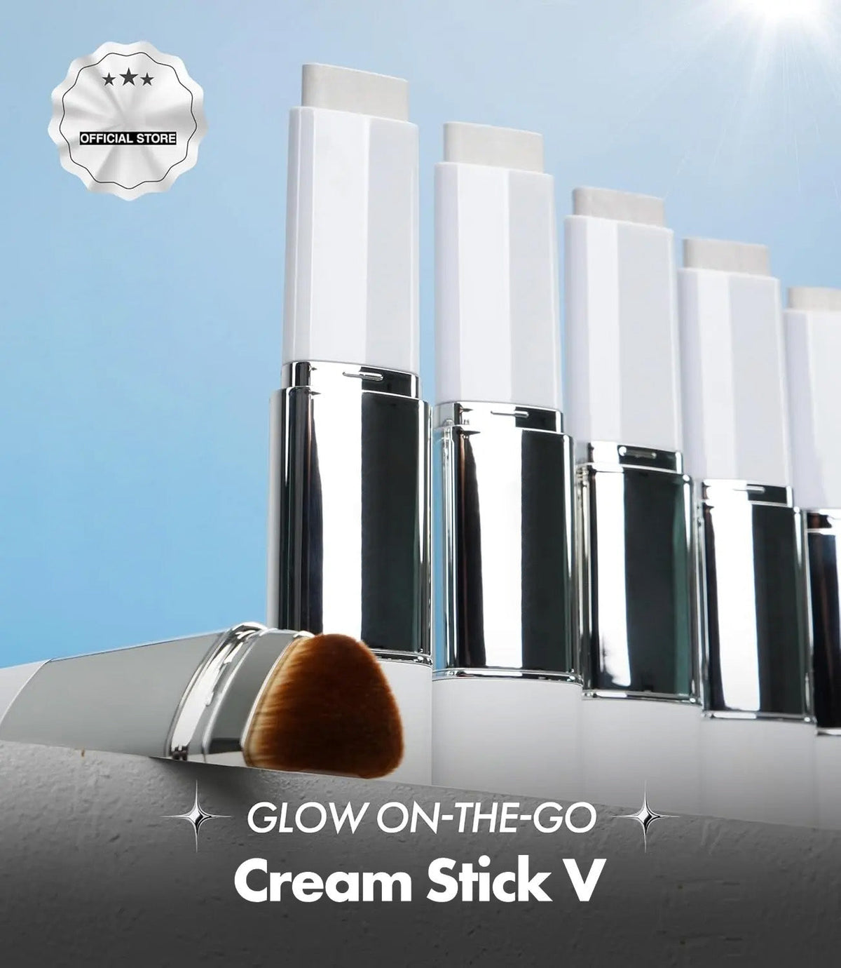 🎉Color-Changing Foundation Stick with Collagen Capsules - Dual-Ended with Detachable Brush