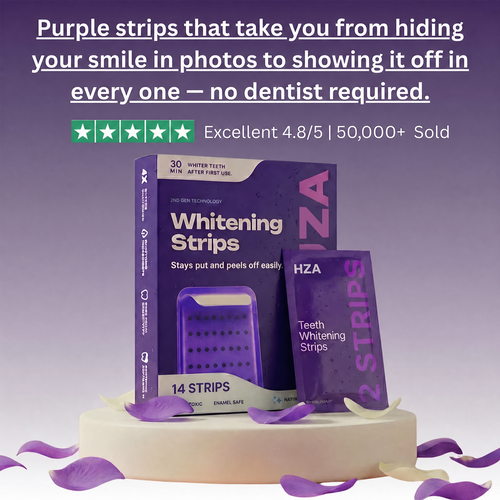 HZA Purple Teeth Whitening Strips