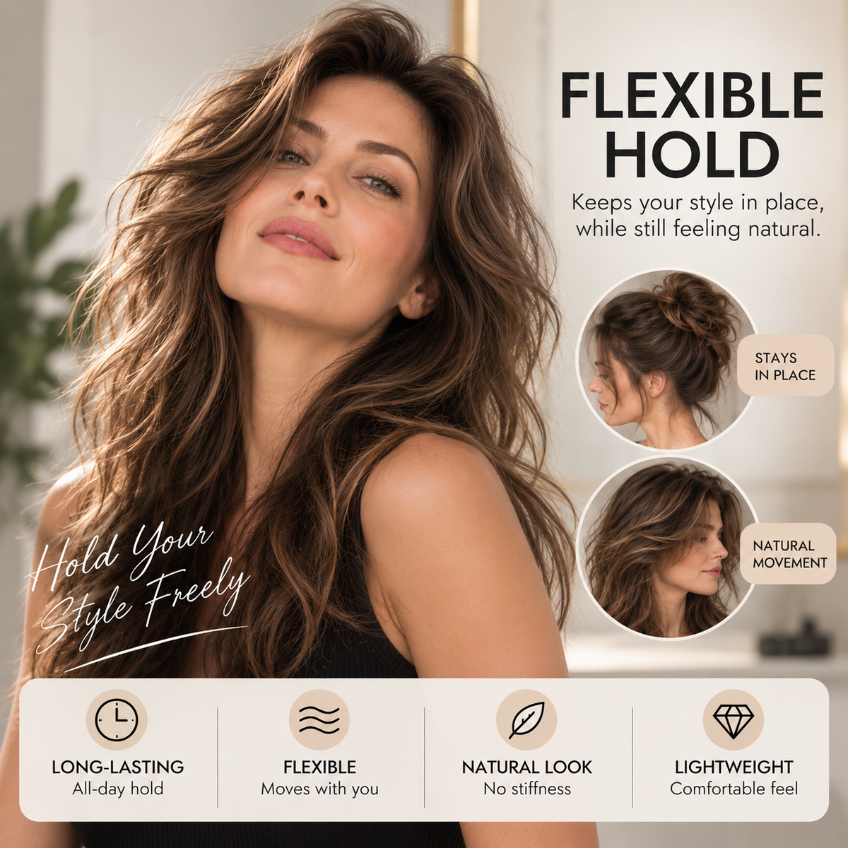 Volumizing & Hold Hair Spray – Lightweight, Bouncy Volume & Long-Lasting Style