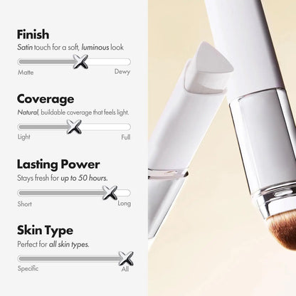 🎉Color-Changing Foundation Stick with Collagen Capsules - Dual-Ended with Detachable Brush