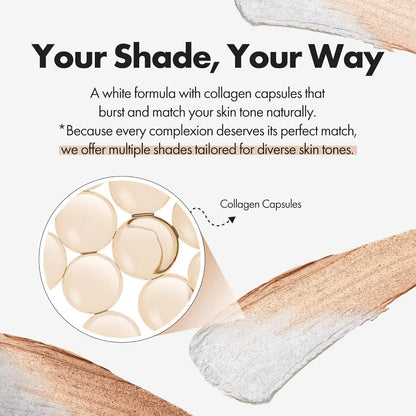 🎉Color-Changing Foundation Stick with Collagen Capsules - Dual-Ended with Detachable Brush