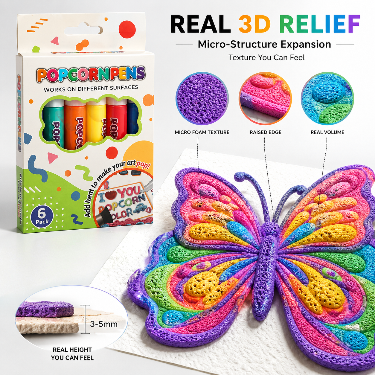 Save 50% by ordering today丨3D Relief Art Pen – Turn Flat Drawings Into Touchable 3D Art🪄