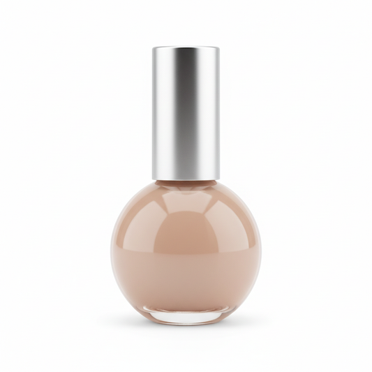 Nude Beige Round Bottle Nail Polish