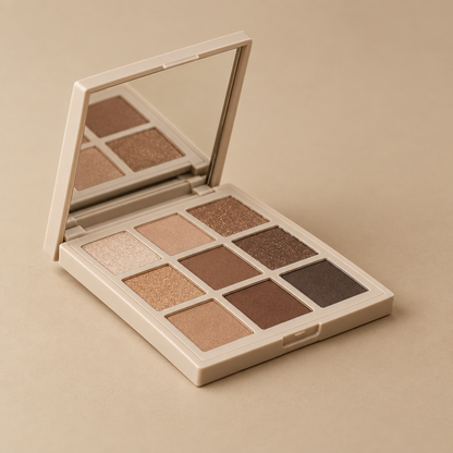 Warm Neutrals eyeshadow palette side angle